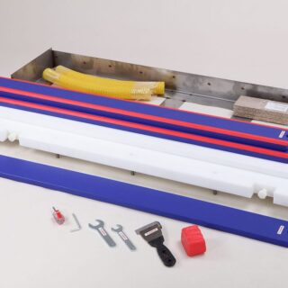 Satsplanke med kasse komplett. IAAF sert.