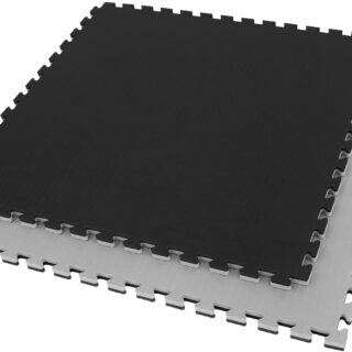 Flettematte 100x100x2,3cm svart/grå - 10 stk