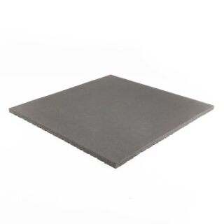 Svart 30mm Gummigolv 1 x 1m, Rette kanter, C1X overflate